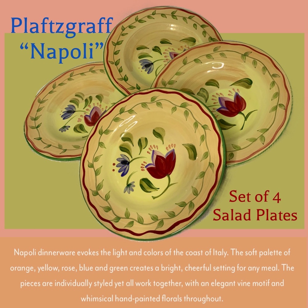 Pfaltzgraff “Napoli” Luncheon/ Salad Plates Set of 4